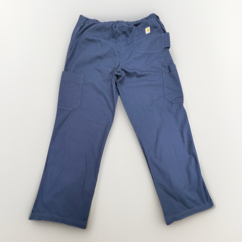 Carhartt Force Scrub Pants Dark Blue Ripstop Cargo Medical Men’s Large - Picture 2 of 10